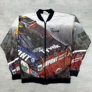 Vintage Jeff Gordon Tyvek Jacket Mens XL NASCAR Racing Dupont Leslie Jordan 24
